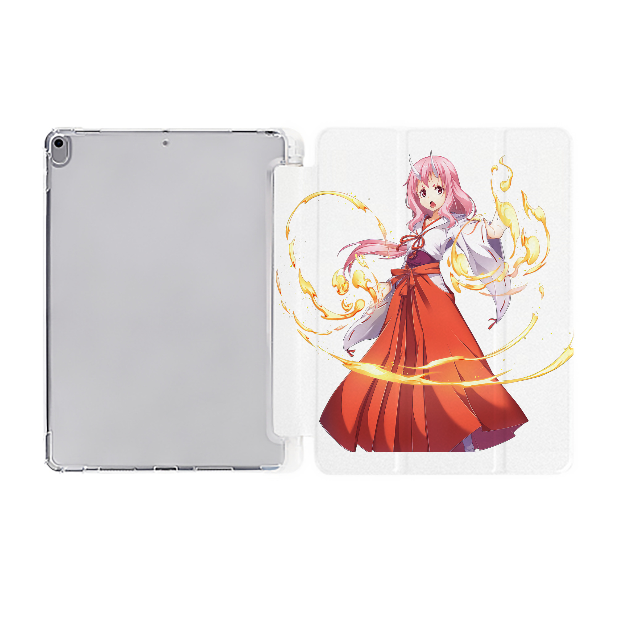 （画像用） 転スラ Regarding Reincarnated to Slime IPad ケース ペン収納付き 三つ折りスタンド PUレザー×シリコン 対応機種9.5/10.5/10.9インチ